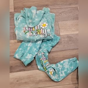 BSR Aqua Tie Dye Hoodie and Sweatpants